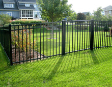 [150 Feet Of Fence] 4' Tall Black Ornamental Aluminum Flat Top Complete Fence Package