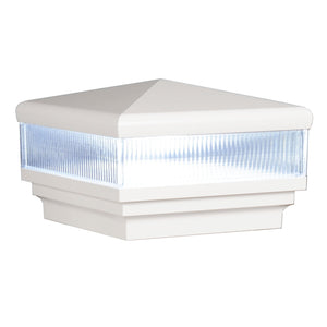 5" x 5" Neptune Scallop Lens Low Voltage LED Light Post Cap (Box of 6)