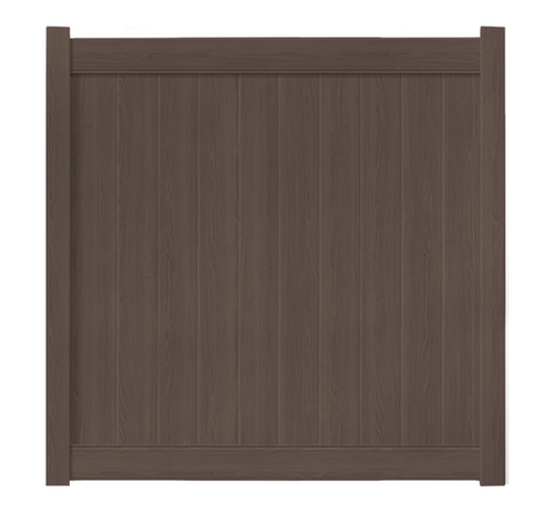 6' x 6' Chestnut Brown Single Swing Vinyl Gate (AFC-025si)