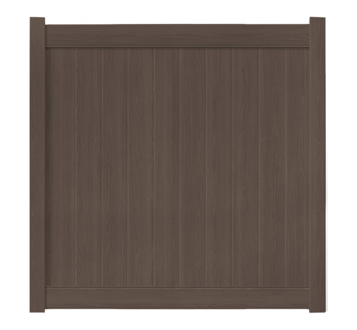 6' x 6' Chestnut Brown Single Swing Vinyl Gate (AFC-025si)