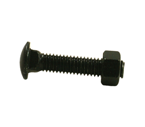 3/8" x 3" Black Carriage Bolts For Chain Link Fences