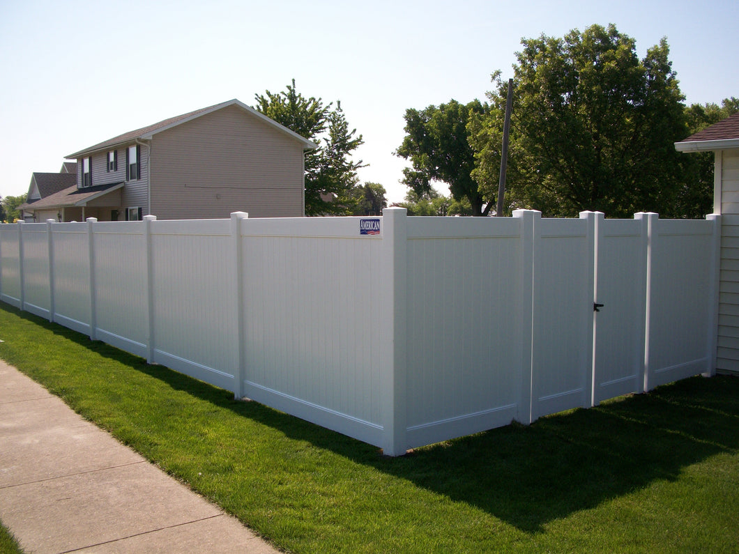 [250 Feet Of Fence] 6' Tall Privacy K-373 Vinyl Complete Fence Package