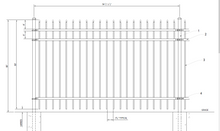 [150' Length] 5' Ornamental Spear Top Complete Fence Package