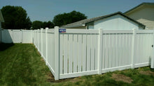 [200 Feet Of Fence] 6' Tall Semi-Privacy 1" Air Space AFC-030 Vinyl Complete Fence Package