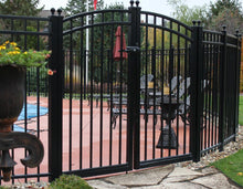 22' Aluminum Ornamental Double Swing Gate - Flat Top Series A - Over Arch