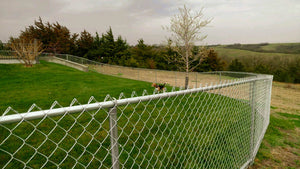 [350' Length] 4' Galvanized Chain Link Complete Fence Package