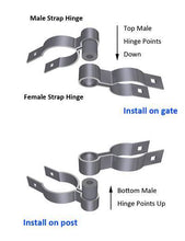 1-3/8" Steel Male Hinge