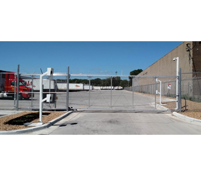 Aluminum Chain Link Cantilever Gate 6' tall 18' wide